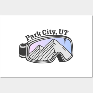 Sunset Mountain Ski Goggles | Park City, Utah Posters and Art